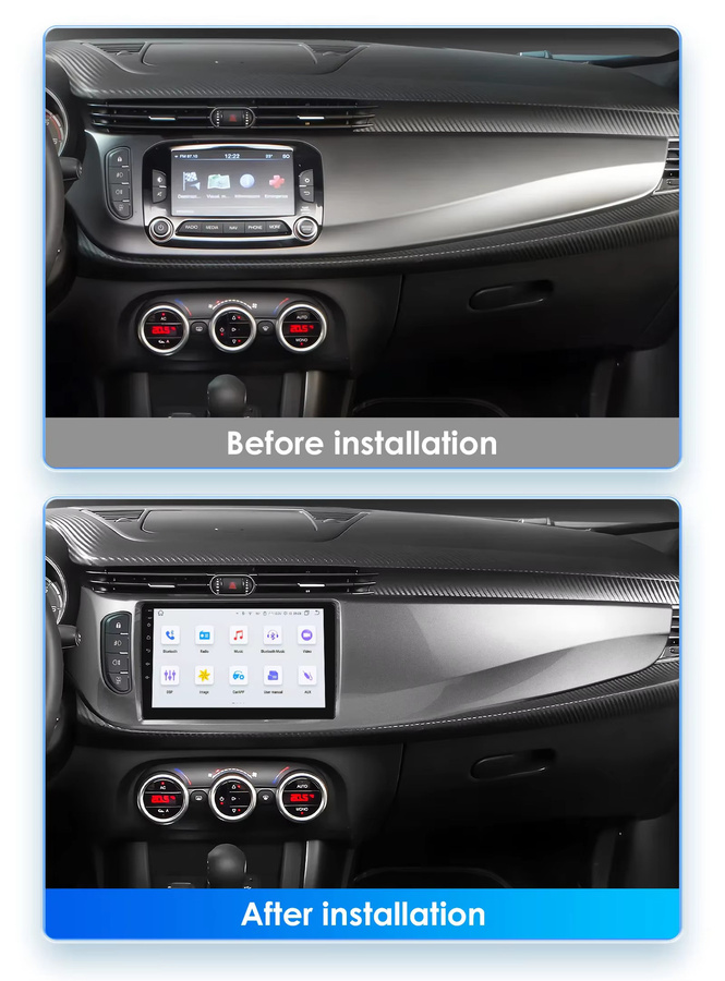OSSURET Android 13 Autoradio mit Carplay und GPS für Alfa Romeo Giulietta 2010-2018 in Schwarz - Bild 1