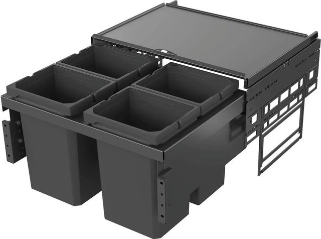 Vauth-Sagel Abfalltrennsystem Envi Space in Lava mit 4 Behältern für eine Korpusbreite von 60 cm - Bild 1