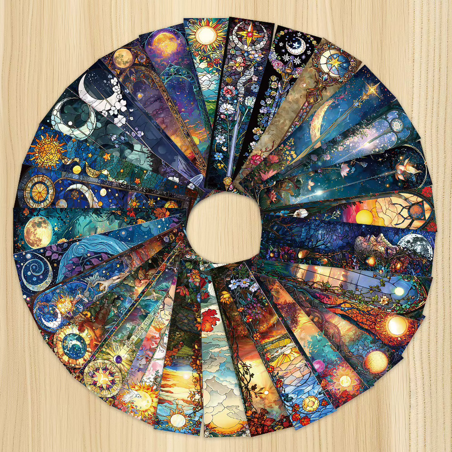 32 Stück bemalte Glas-Lesezeichen mit Windmotiv in Multicolour von tlenpo - Bild 3