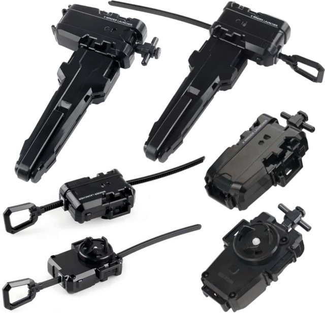 TAKARA TOMY Schwarzes X Winder Launcher & Ripcord Puller Set, Battle Spinning Top Ersatz Gyro Wettkampfzubehör - Bild 1