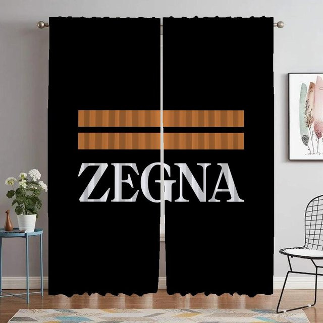 Zegnas Lichtblockierende Vorhänge für Wohnbereich und Schlafzimmer, 2 Paneele, semi-transparent, Farbe: Braun, B: 60 cm, H: 90 cm - Bild 1