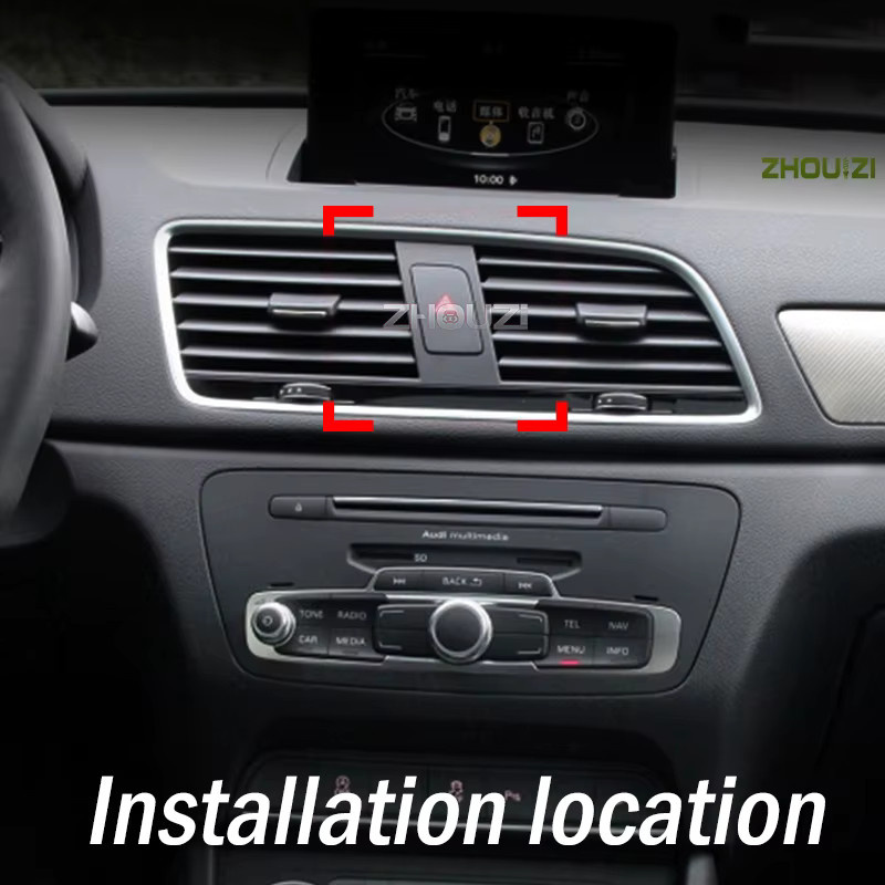 Handyhalterung für Audi Q3 F3B 8UG 8UB (2013-2022) zur Lüftungsschlitzbefestigung mit Schwerkraft-GPS-Navigation in Schwarz - Bild 2
