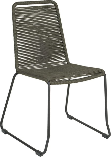 VEGA Outdoor Stapelstuhl Filea 4er Pack, anthrazit Sitz und schwarzes Gestell, wetterbeständig und UV-resistent, B/T/H: 58 x 56 x 87 cm - Bild 1