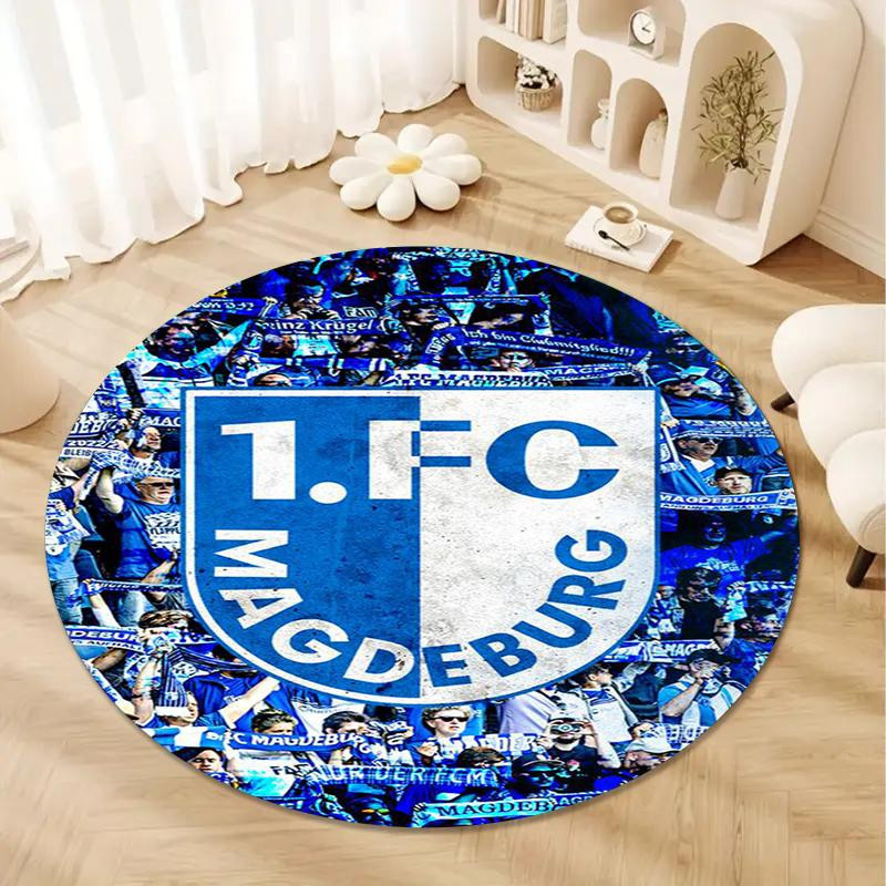 FC Magdeburg runder Teppich aus Polyester, rutschfest und waschbar, Durchmesser: 80 cm - Bild 3