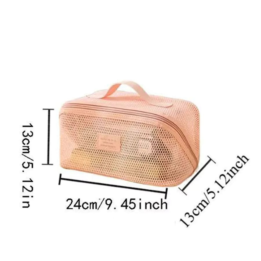 LKEEP Make-up Tasche, Transparentes Mesh, Mehrschichtig, mit Reißverschluss - Bild 2