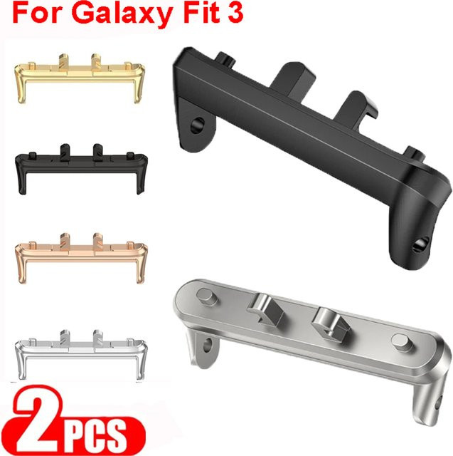 Edelstahl-Metallanschluss in Schwarz für Samsung Galaxy Fit 3 mit 18 mm Bandbreite - Bild 1