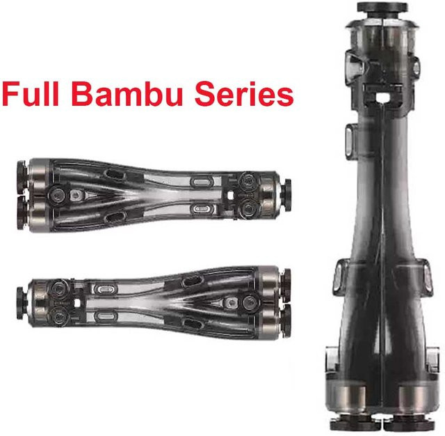 Bambulab 4-in-1 PTFE-Adapter und Fütterungsrohr-Erweiterungsanschluss mit Filament-Reinigungspad, transparent - Bild 1
