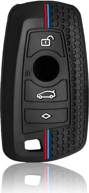Schutzhülle für BMW Autoschlüssel in Schwarz für verschiedene Serien wie 1, 3, 5, 7 sowie X1, X3, X5 - Bild 1