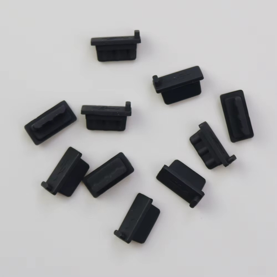 YUXI 10er Set Silikon Staubschutz Kappen für USB-A und USB-C Anschlüsse in Weiß - Bild 3