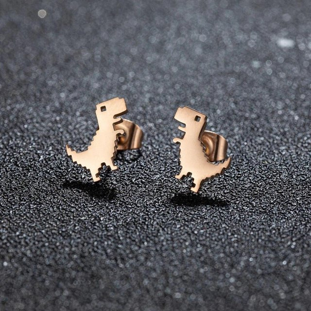 Ohrstecker Edelstahl, Mini Dinosaurier, Mädchen - Bild 1