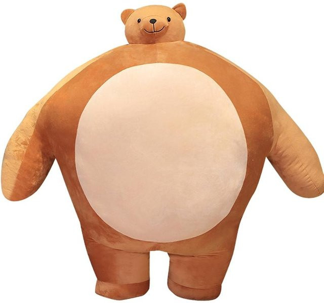 Genius Kleiner Kopf Teddybär Plüschtier, braun, 45cm, ab 14 Jahren - Bild 1
