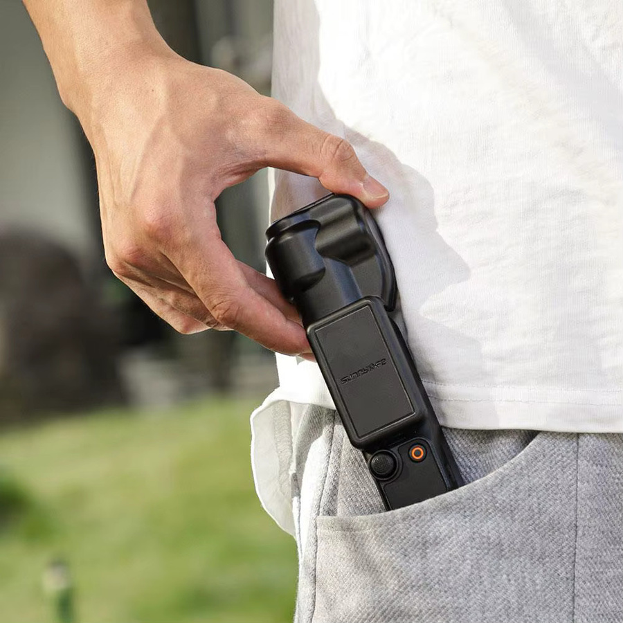 Sunny Life Silikon Schutzhülle für DJI Osmo Pocket 3 in Schwarz mit Schutz für Linse, Bildschirm und Gimbal-Kopf - Bild 3