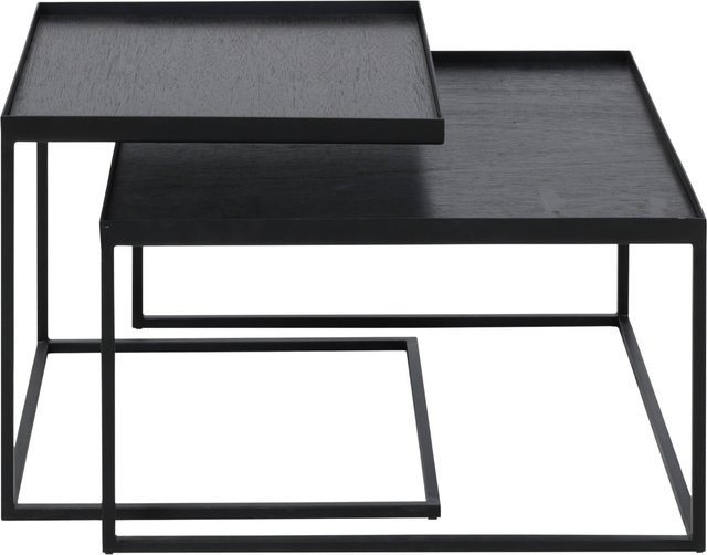 Ethnicraft Tray Couchtisch 2er Set Schwarz - Bild 1