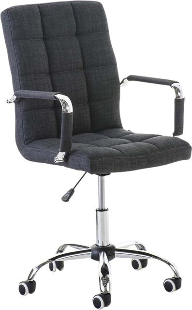 TPFLiving Bürostuhl Deal V2 aus Stoff in Grau mit Armlehnen und Rollen (B/T/H: 59 x 54 x 101 cm) - Bild 1