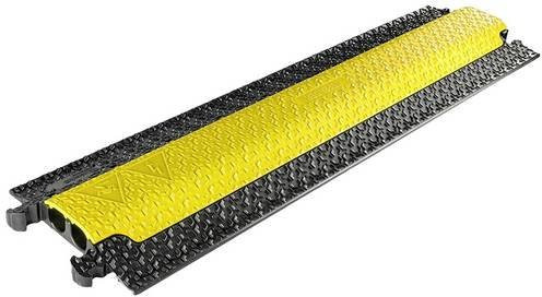 Adam Hall DEFENDER Kabelbrücke 86100 aus Polyurethan, 2 Kanäle, Schwarz/Gelb, Länge: 100,5 cm - Bild 1