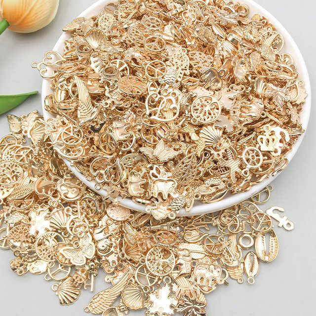 Charms Metall, Gold, Tier Vögel, Messing, Unisex - Bild 1