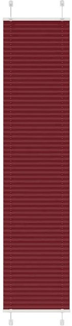 vidaXL Plissee Bordeauxrot, semi-transparent, Polyester, B: 50 cm, H: 200 cm - Bild 1