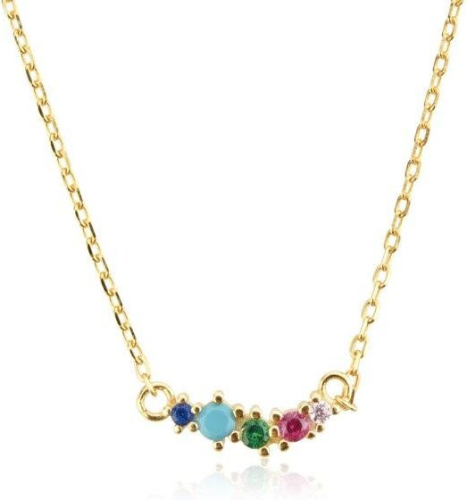 YIRAN Jewelry Anhänger 925 Silber, Gold, Zirkonia, Damen - Bild 1