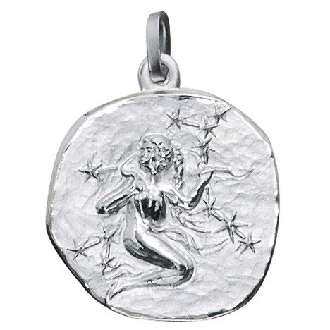 Colfem Anhänger Sternzeichen Jungfrau, 925 Sterling Silber, matt, Unisex - Bild 1