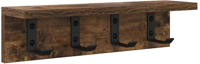 vidaXL Wandmontierter Nachttisch in Geräucherte Eiche, Braun, B/T/H: 40 x 10,5 x 10,5 cm - Bild 1