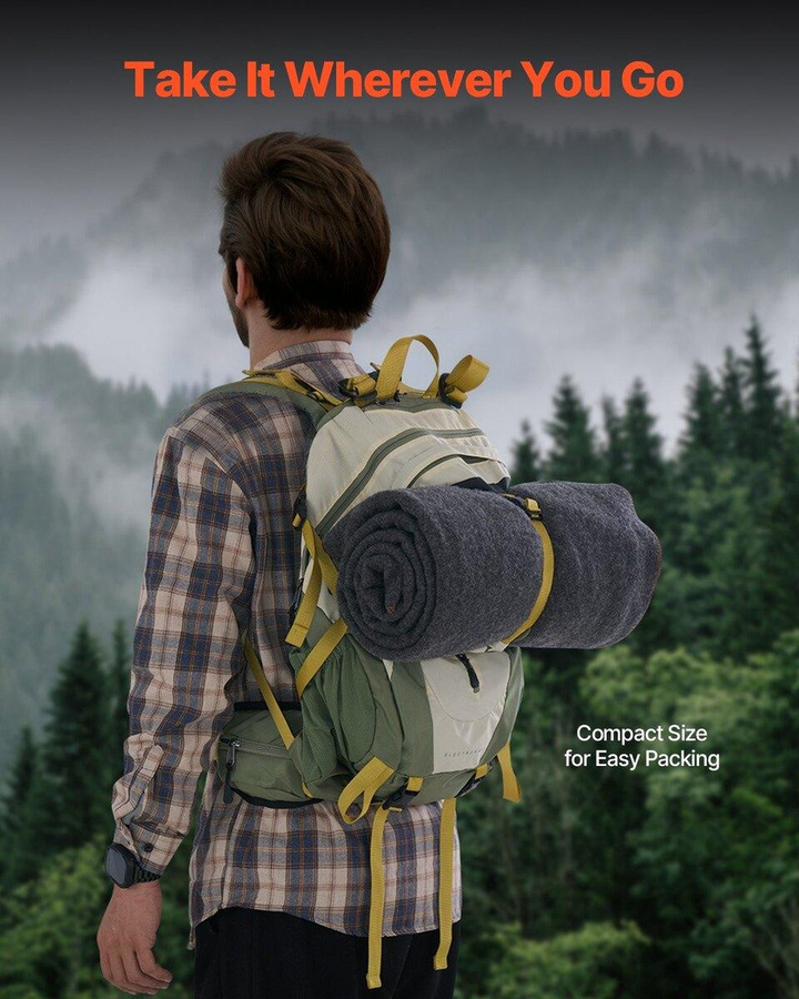 Woll-Campingdecke Buying Solutions MB aus Wollmischung, Dunkelgrau, B/H: 64 x 88 cm - Bild 6