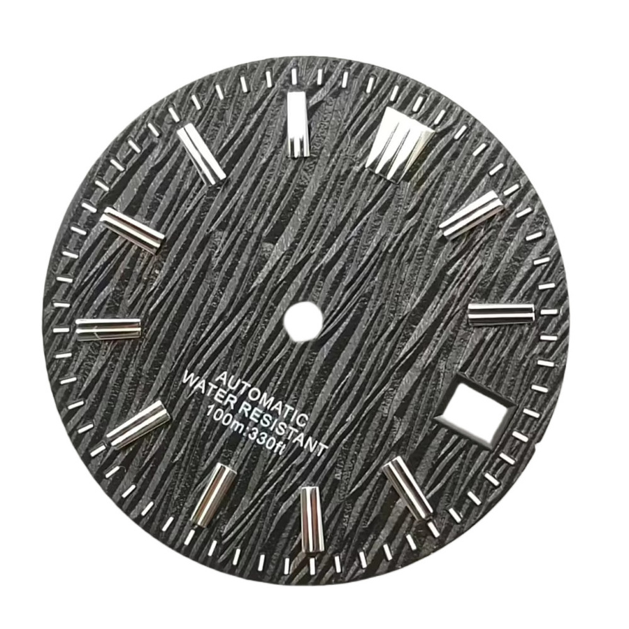 GRAMOCK Zifferblatt, Rindenstruktur, 29 mm, Schwarz, Weiß, Dunkelgrün, Blau, Unisex - Bild 3