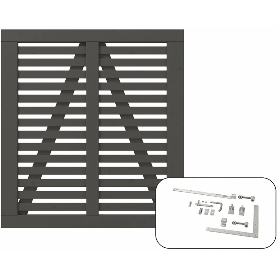 Plus Einzeltor Harmoni aus Nadelholz in Umbragrau, Breite: 100 cm, Höhe: 107 cm - Bild 2
