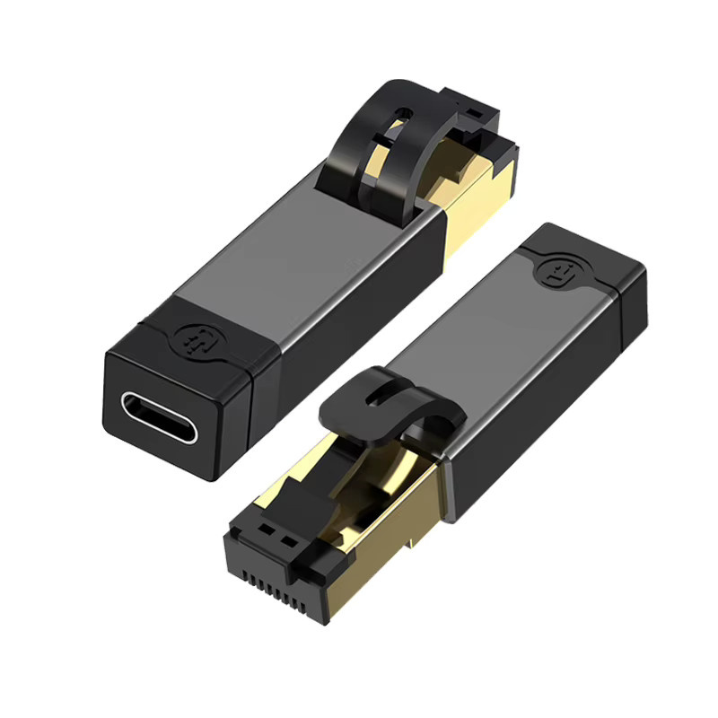 DOONJIEY USB-C-auf-Ethernet-Adapter 1000Mbps Gigabit RJ45 Netzwerkkonverter in Weiß für Laptops und Macbook Pro - Bild 4
