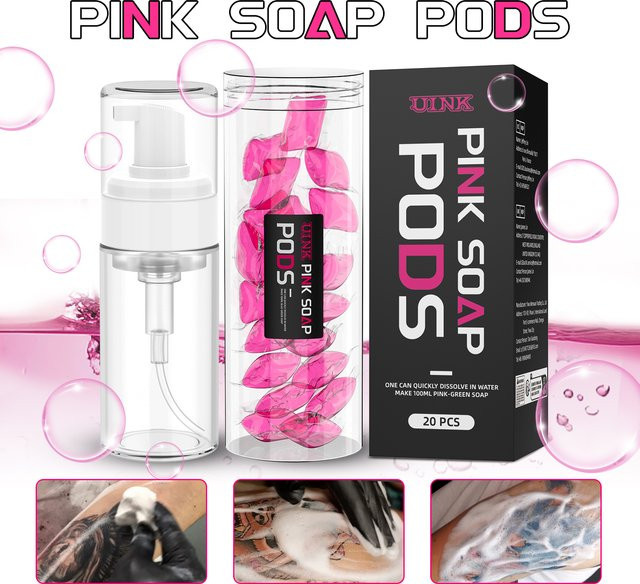 DQFART Tattoo Blue Soap Rosa Seifenset, Tattoo-Reinigungslösung - Bild 1