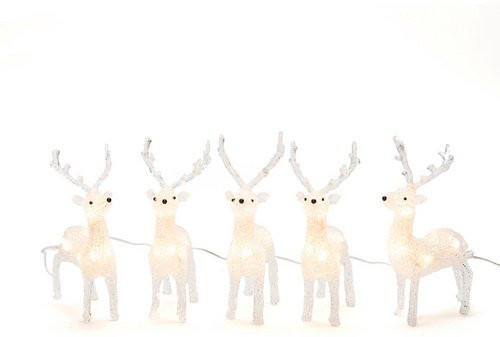 Konstsmide LED-Rentier Acryl-Figur transparent mit warmweißen LEDs B/H/T: 7 x 19 x 13 cm - Bild 2