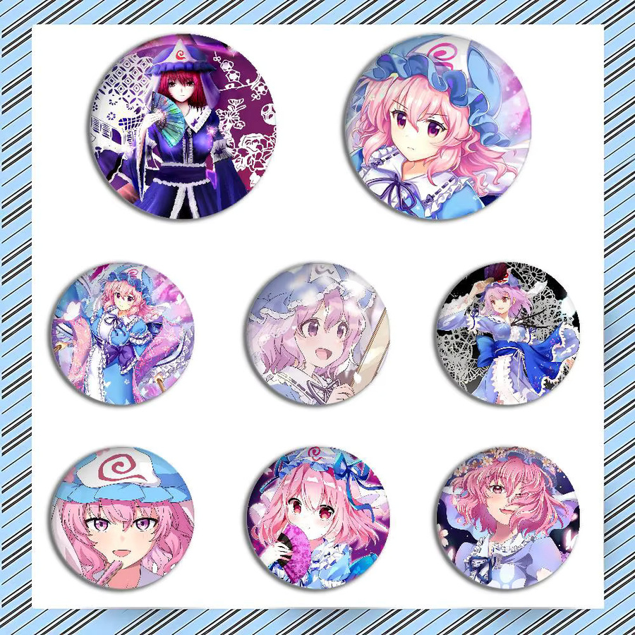 Brosche Cartoon Yuyuko Saigyouji, Bunt - Bild 2