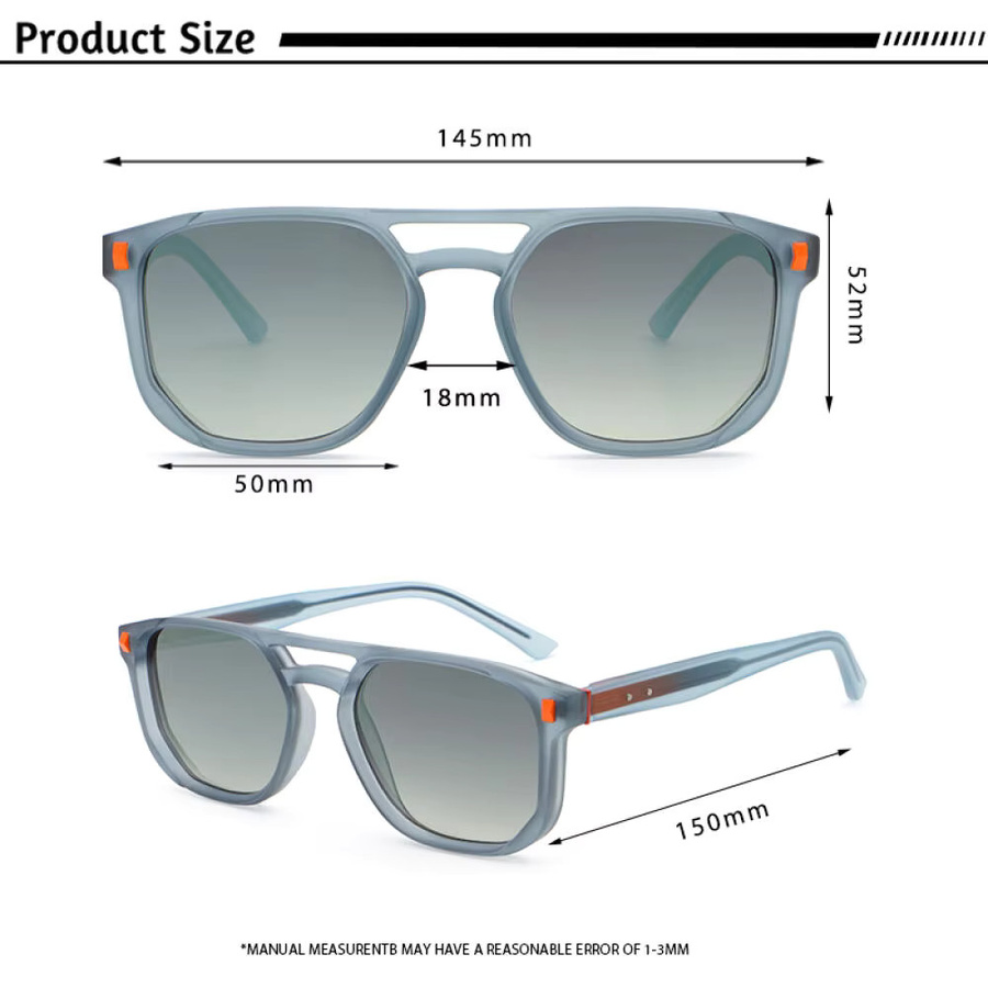 HBK Piloten-Sonnenbrille, Aviator, Vollrand, Unisex - Bild 5