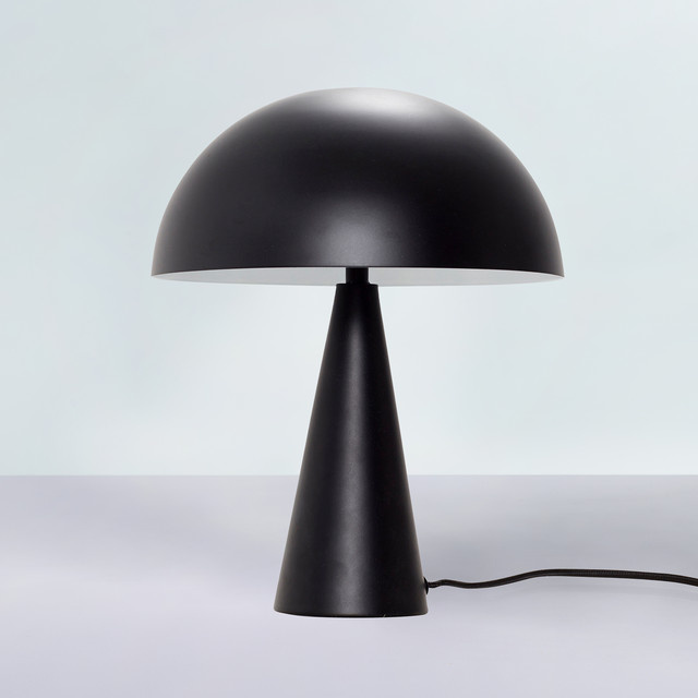 Hübsch Interior Tischlampe Mush Schwarz aus Eisen mit E14 Fassung, Höhe: 33,0 cm - Bild 1