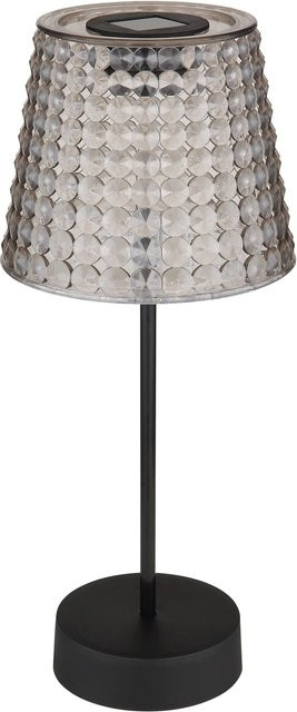Globo LED Solarleuchte aus Kunststoff mit Schiebeschalter in Schwarz Matt, Durchmesser: 12,5 cm - Bild 1