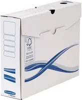 Bankers Box Archivschachtel Basic für A4, 25er Pack, Weiß und Blau, FSC-zertifiziertes Papier - Bild 1