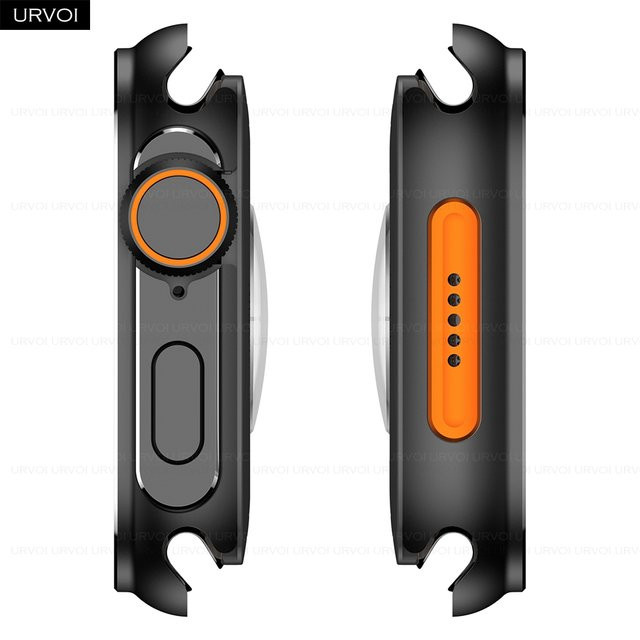 URVOI Uhrencover für Apple Watch, Edelstahl, schwarz, 46 mm, 49 mm - Bild 1