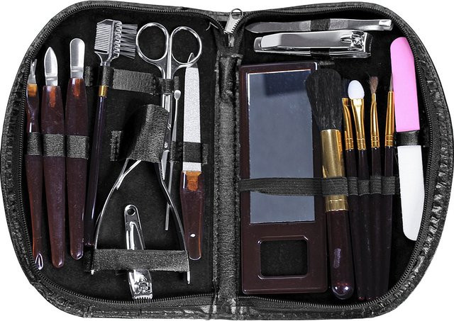Maniküre-Set von Moderne Hausfrau, 18-teilig, Schwarz und Mehrfarbig - Bild 1