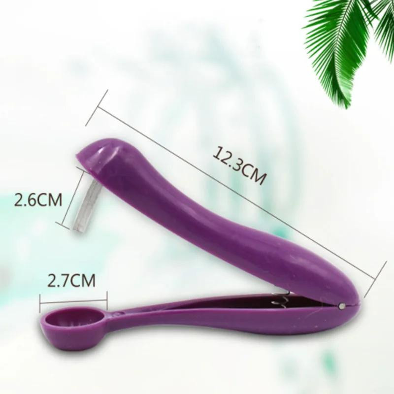 Olivenentkerner und Kirschentkerner in Violett für Obst und Gemüse - Bild 3