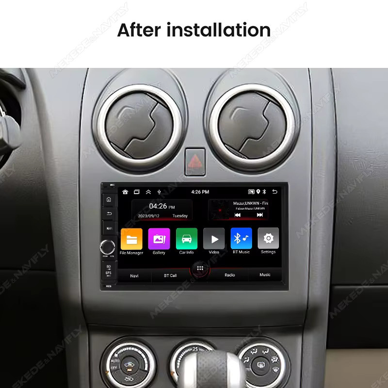 STRONGNAVI Universal 2 DIN Auto-Radio mit Android 15, 7 Zoll Multimedia-Player inklusive GPS, Bluetooth, Wi-Fi, Wireless CarPlay und Android Auto, Schwarz - Bild 2