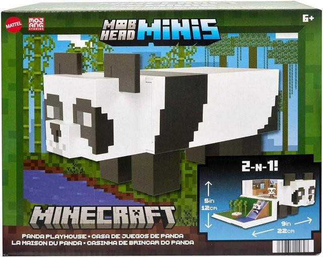 Mattel Minecraft Mob Head Minis Panda, 2 in 1 Spielset, ab 6 Jahren - Bild 1