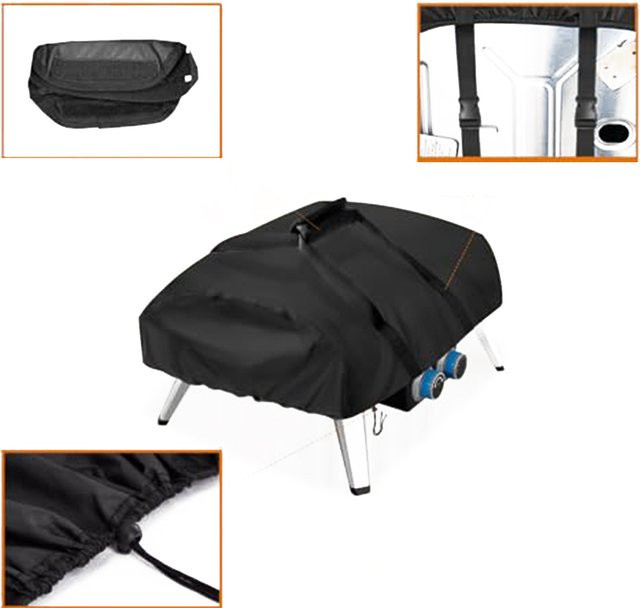 LEENKEA Pizzaofen-Abdeckung für Tefal Pizzaofen, wasserdichte Schutzhülle aus Polyester, Schwarz, B/T/H: 52,0 x 35,0 x 71,0 cm - Bild 1