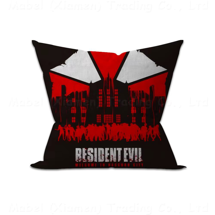Dekoratives Kissen mit Resident Evil Requiem Motiv, personalisierter Bildtext, Mehrfarbig, B/T/H: 45 x 45 x 45 cm - Bild 6
