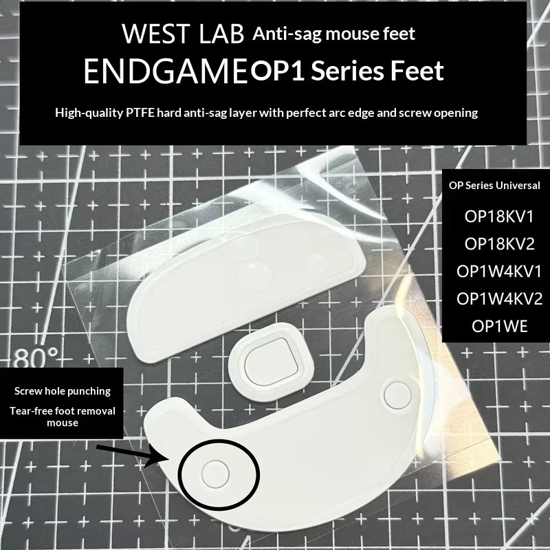 WESTLAB PTFE-Mausgleiter für Endgame OP1 Serie in Weiß - Bild 3