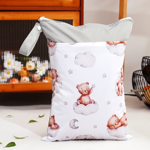 Elinfant Nass-Trockenbeutel Wickeltasche mit großem Fassungsvermögen und 2 Taschen, wasserdichte Aufbewahrungstasche - Bild 1