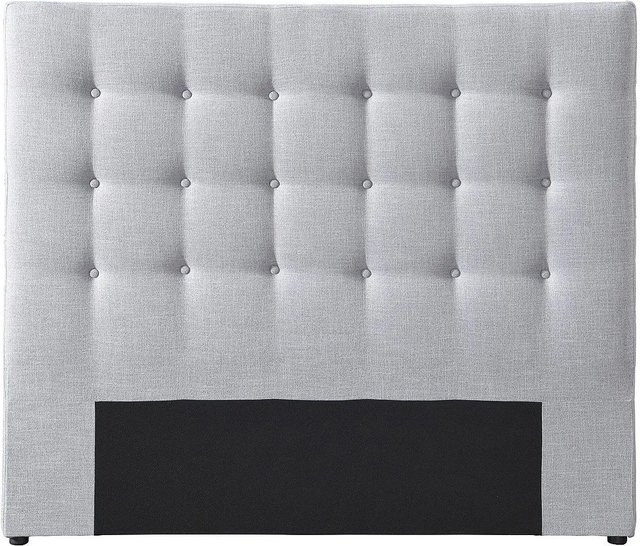 Vente-unique Bettkopfteil Francesco Modern gepolstert in Lichtgrau Breite: 144 cm - Bild 1