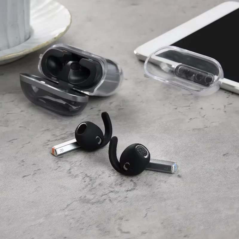 Samsung Galaxy Buds 3 Silikon-Ohrstöpsel und Sport-Ohrbügel in Schwarz und Grau - Bild 3
