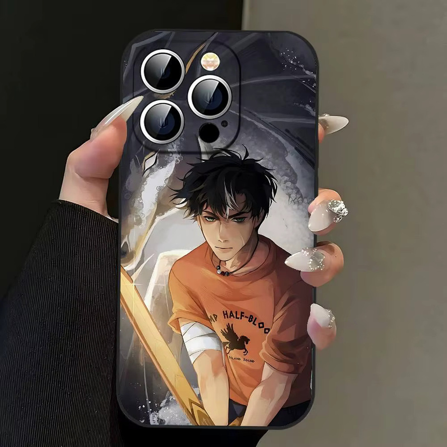 Handyhülle Anime Percy Jackson in Schwarz für iPhone 17, 16, 15, 14, 13, 11 Pro Max, Plus, X, XR, XS Max und Mini - Bild 5