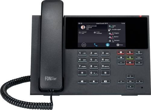 Auerswald COMfortel D-400 VoIP-Telefon in Schwarz mit Anrufbeantworter, Rufnummernanzeige und Freisprechfunktion - Bild 2