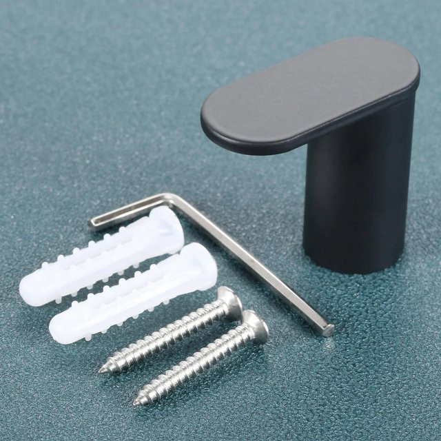 Wandmontierter Handtuchhaken aus 304 Edelstahl von Yiran Furniture in Schwarz - Bild 1