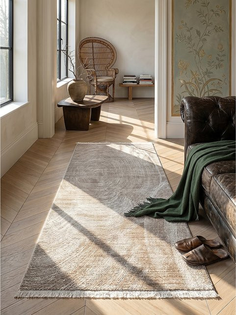 Kurzflor Läufer SCRIVIA Kadima Design in Beige B: 80 cm, L: 150 cm - Bild 1